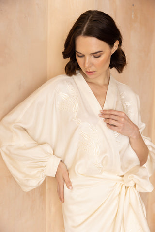 The Arzu Dress in Off White