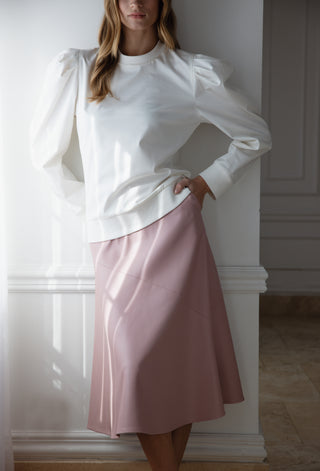 The Meraki Signature A-Line Skirt in Blush