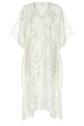 The Virginia Kaftan, in Meraki’s White Cloud Silk Organza