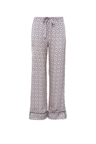 The Penelope Pajama Set in Sleepy Silver Rose Silk