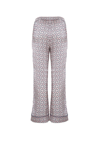 The Penelope Pajama Set in Sleepy Silver Rose Silk