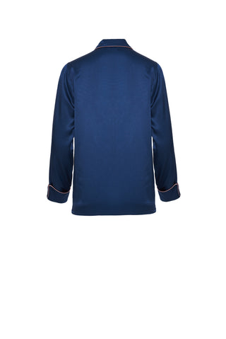 The Penelope Pajama Set in Night Night Navy Silk