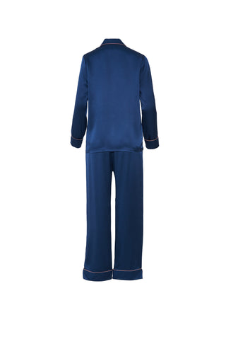 The Penelope Pajama Set in Night Night Navy Silk