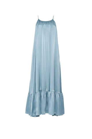 The Daria Maxi Gown, in Mediterranean Turquoise Silk