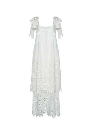 The Ayse Dress Summer of Love Embroidered: Artisanal Maxi Dress for Women