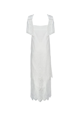 The Ayse Dress Summer of Love Embroidered: Artisanal Maxi Dress for Women