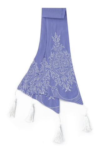 The Virginia Kaftan, in Blue Aegean Flower Blossoms