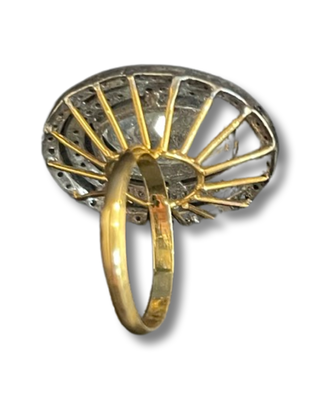 Aquamarine Ring with Diamonds